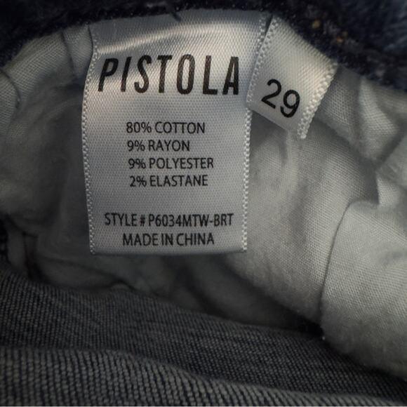 Pistola Medium Wash Skinny Jeans 5-Pocket Solid Denim Belt Loops Zipper Button - Picture 14 of 16